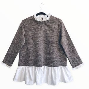 SheIn Layered Look Sweater with Ruffles Size XSmall